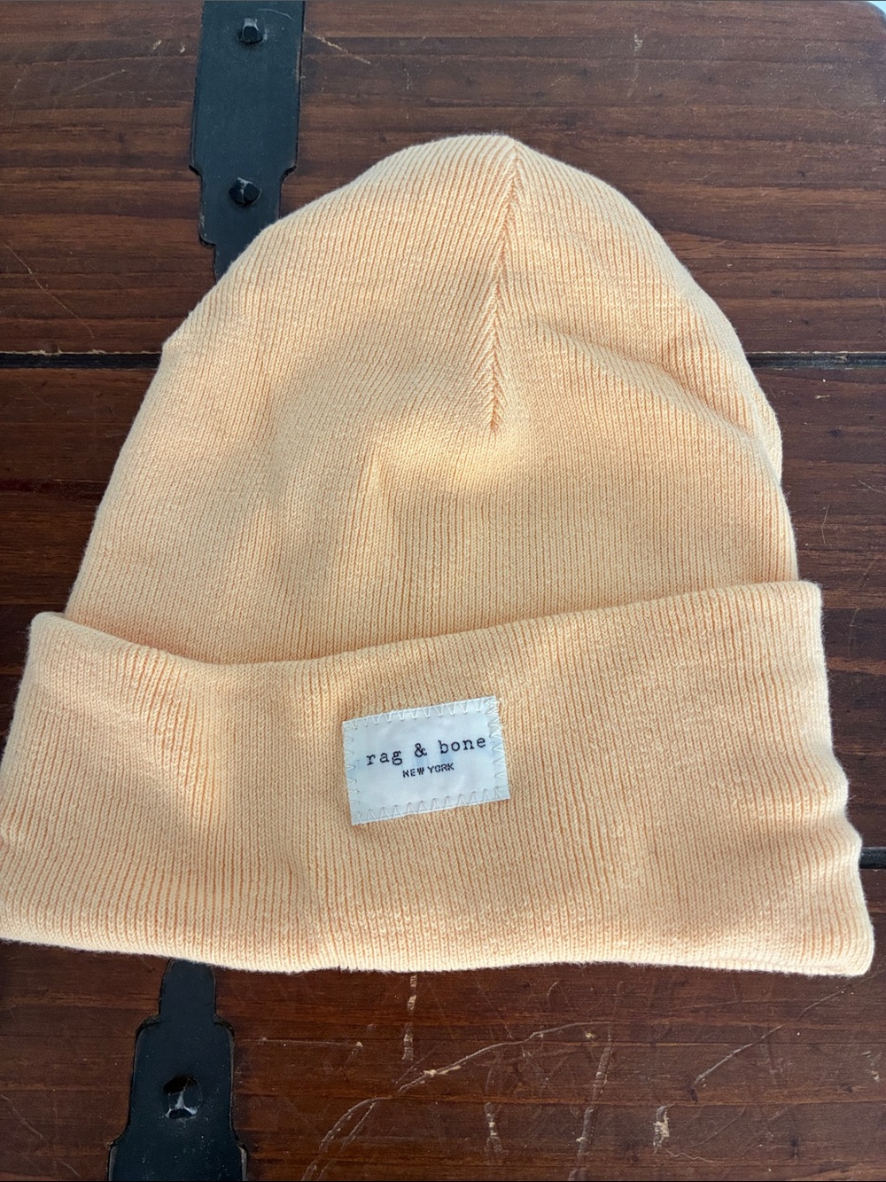 rag & bone women’s pale yellow Knit Beanie
